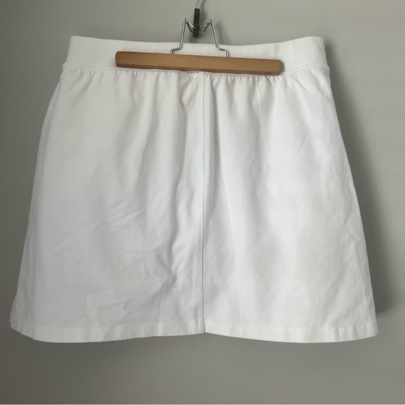 T by Talbots short mini skirt skort with zip pockets side slit white L - Picture 2 of 13